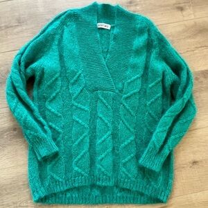 Vintage Amanda Smith Mohair Blend M Kelly Green‎ Sweater Baggy Oversized Chunky